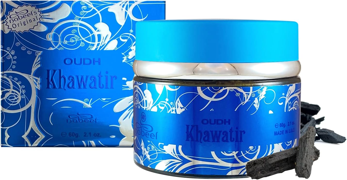 Nabeel Oud Khawatir Bakhoor Incense Chips 60g – Premium Arabic Fragrance for Home & Occasions