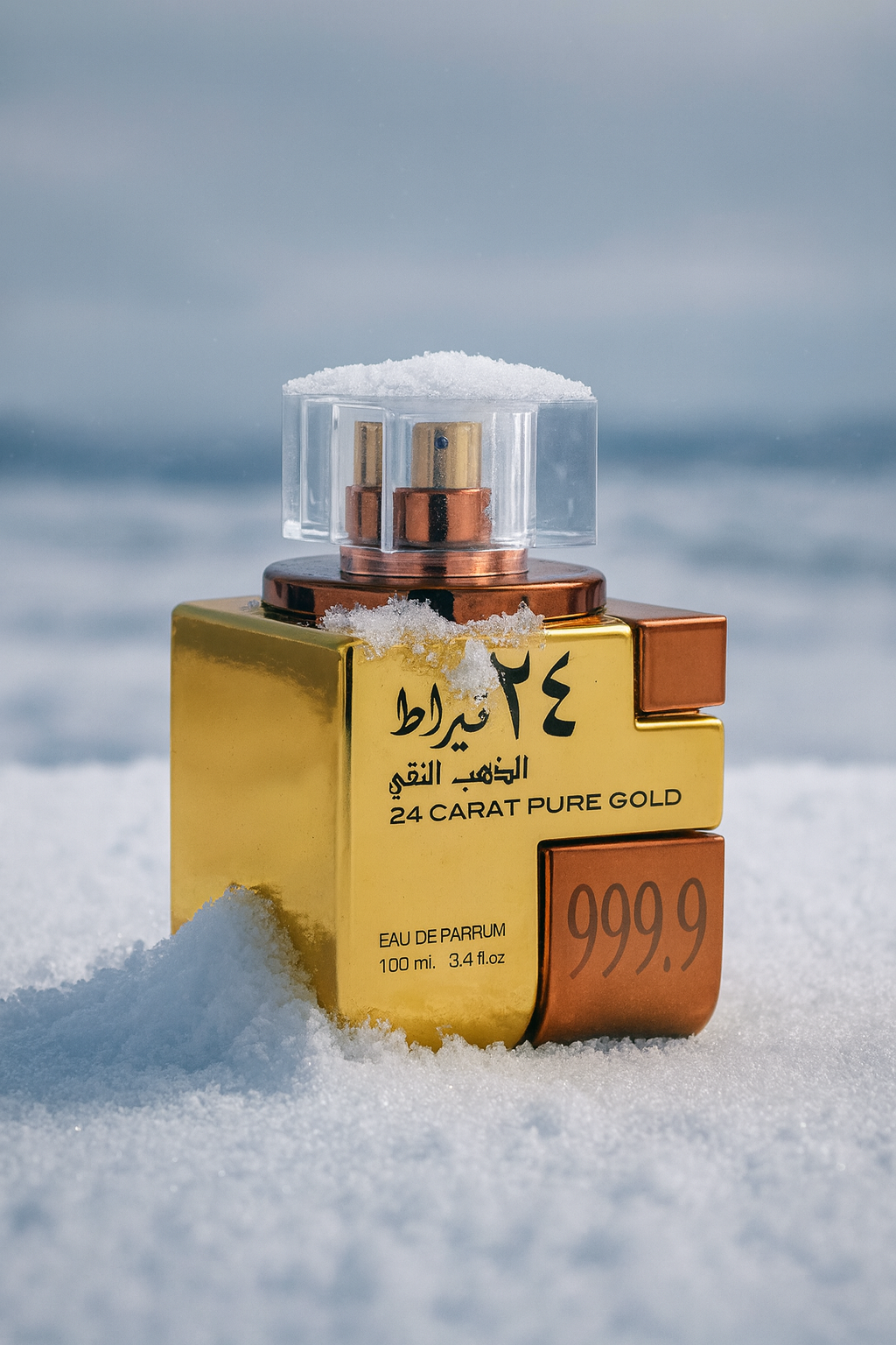 Lattafa 24 Carat Pure Gold Eau de Parfum 100ml – Unisex Oriental Vanilla Perfume with Long Lasting Aroma