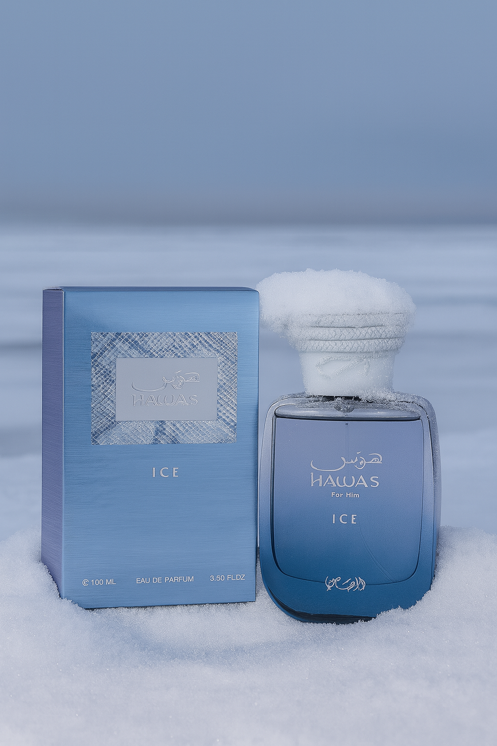 Hawas Ice Eau De Parfum for Men – Fresh & Invigorating Long-Lasting Fragrance – 100ml EDP Spray – Modern Masculine Scent for Daily Wear