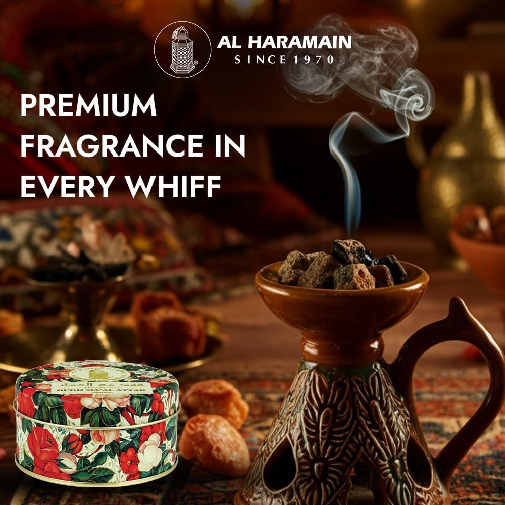 Al Haramain Oudh Ma’al Attar 40g – Premium Arabic Incense with Long Lasting Oriental Fragrance