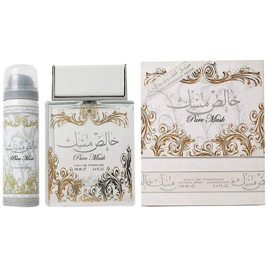 Lattafa Pure Musk Eau de Parfum 100ml – Long Lasting Musk Perfume for Men & Women
